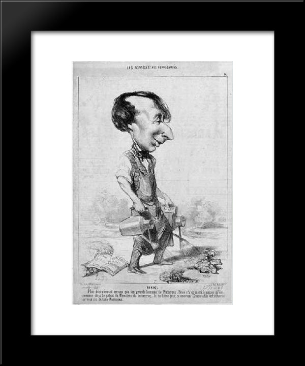 Alexandre Bixio 20x24 Black Modern Wood Framed Art Print Poster by Daumier, Honore