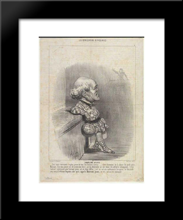 B. Sarrans Young 20x24 Black Modern Wood Framed Art Print Poster by Daumier, Honore