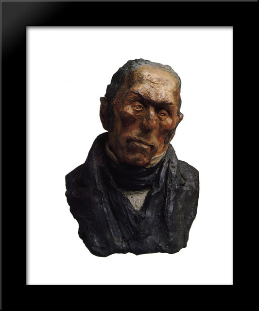 Bust Of Francois-Pierre-Guillaume Guizot 20x24 Black Modern Wood Framed Art Print Poster by Daumier, Honore