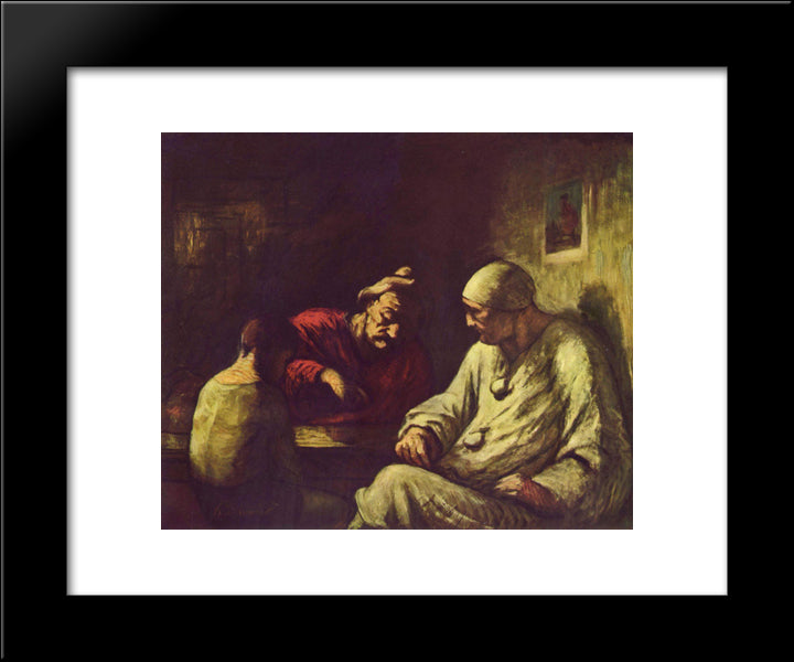 Catch The Juggler 20x24 Black Modern Wood Framed Art Print Poster by Daumier, Honore