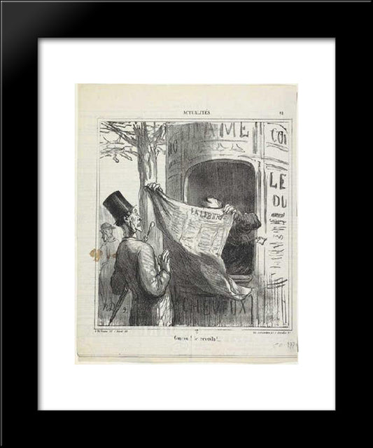 Cuckoo! He'S Back 20x24 Black Modern Wood Framed Art Print Poster by Daumier, Honore