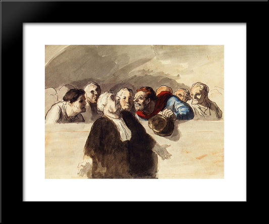 Defense Attorney 20x24 Black Modern Wood Framed Art Print Poster by Daumier, Honore