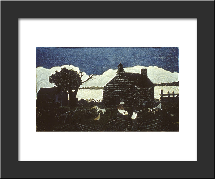 Cabin In The Cotton 20x24 Black Modern Wood Framed Art Print Poster by Pippin, Horace