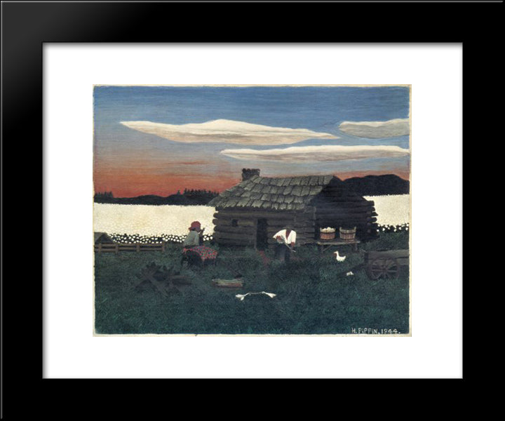 Cabin In The Cotton Iii 20x24 Black Modern Wood Framed Art Print Poster by Pippin, Horace