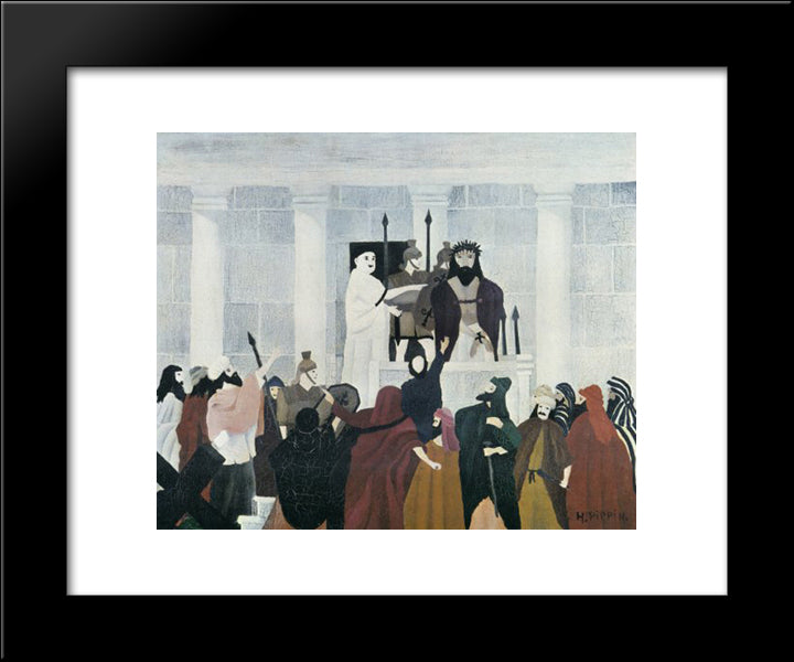 Christ Before Pilate 20x24 Black Modern Wood Framed Art Print Poster by Pippin, Horace