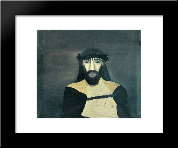 Christ Crowned With Thorns 20x24 Black Modern Wood Framed Art Print Poster by Pippin, Horace