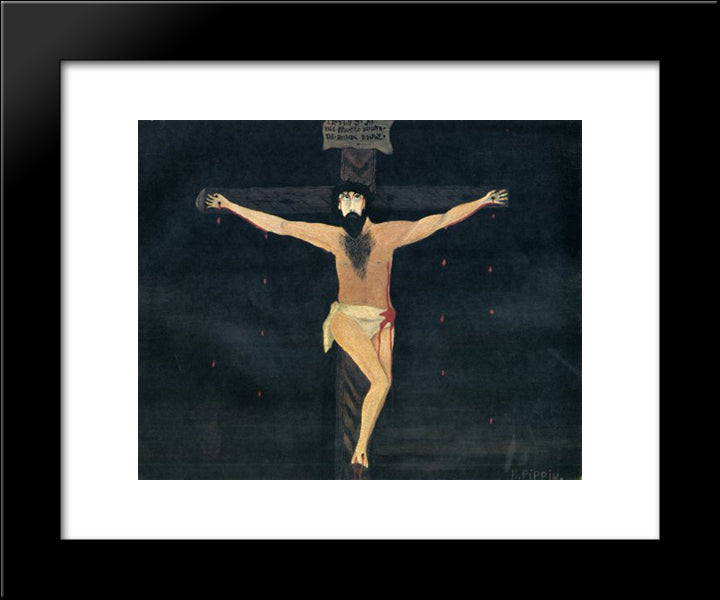 Crucifixion 20x24 Black Modern Wood Framed Art Print Poster by Pippin, Horace