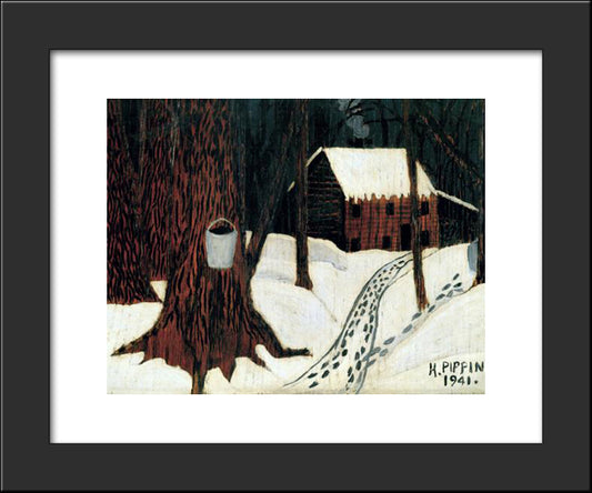 Maple Sugar Season 20x24 Black Modern Wood Framed Art Print Poster by Pippin, Horace