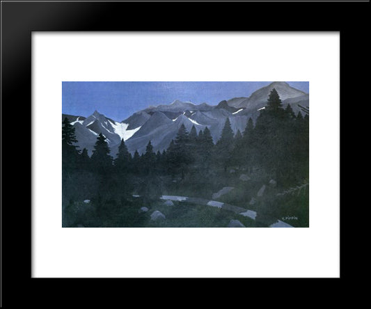 Mountain Landscape 20x24 Black Modern Wood Framed Art Print Poster by Pippin, Horace