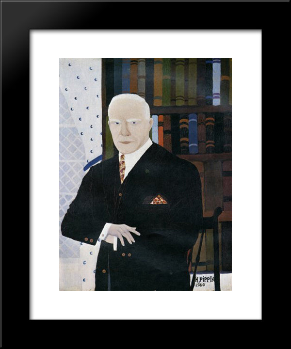 Portrait Of Christian Brinton 20x24 Black Modern Wood Framed Art Print Poster by Pippin, Horace