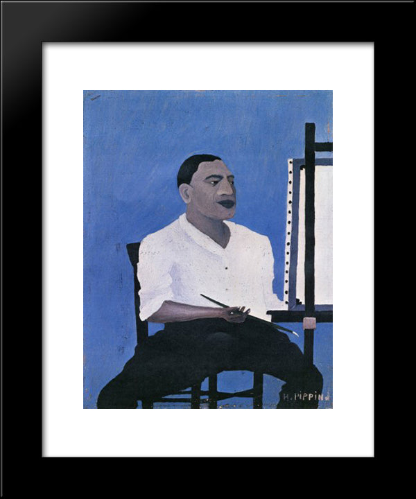 Self-Portrait 20x24 Black Modern Wood Framed Art Print Poster by Pippin, Horace