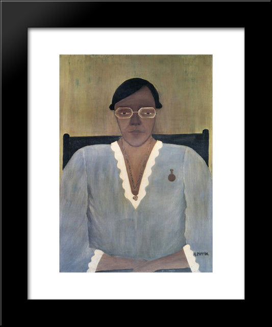 The Artist'S Wife 20x24 Black Modern Wood Framed Art Print Poster by Pippin, Horace