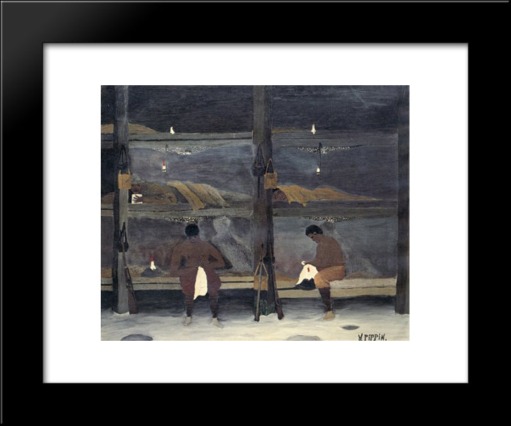 The Barracks 20x24 Black Modern Wood Framed Art Print Poster by Pippin, Horace