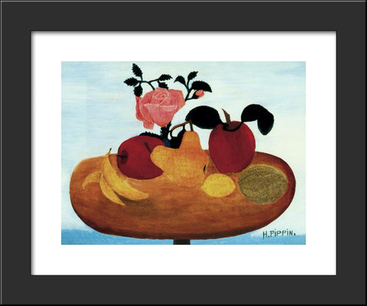 The Warped Table Still Life 20x24 Black Modern Wood Framed Art Print Poster by Pippin, Horace