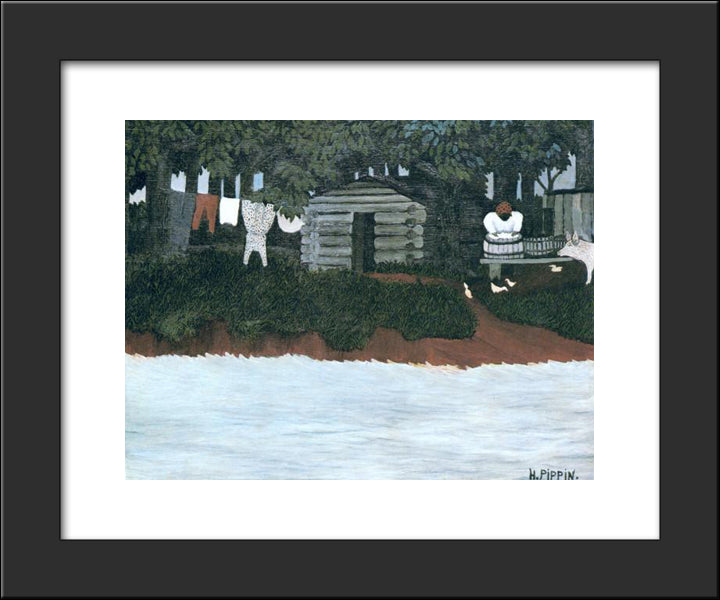 The Wash 20x24 Black Modern Wood Framed Art Print Poster by Pippin, Horace