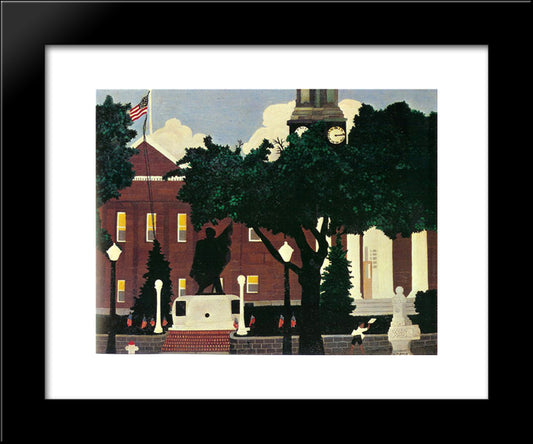 West Chester Court House 20x24 Black Modern Wood Framed Art Print Poster by Pippin, Horace