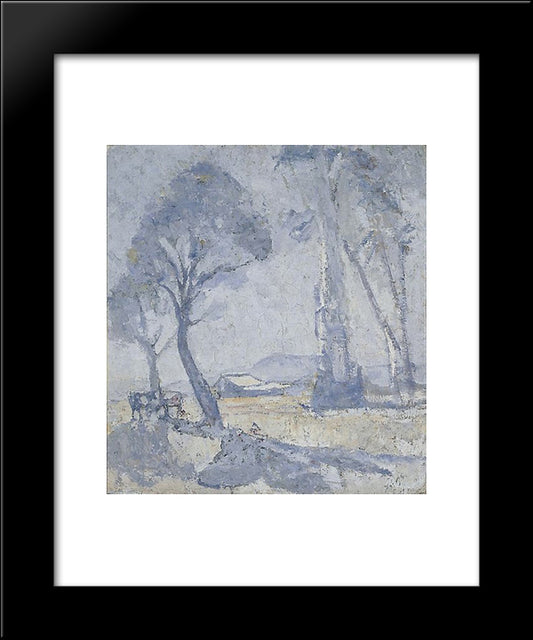 Morning Mists 20x24 Black Modern Wood Framed Art Print Poster by Trenerry, Horace