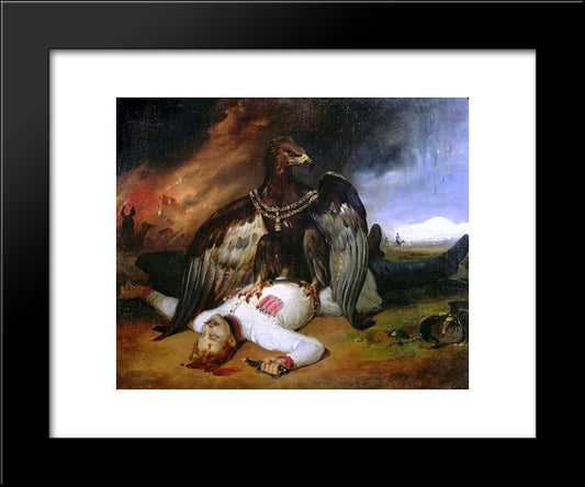 Polish Prometheus 20x24 Black Modern Wood Framed Art Print Poster by Vernet, Horace