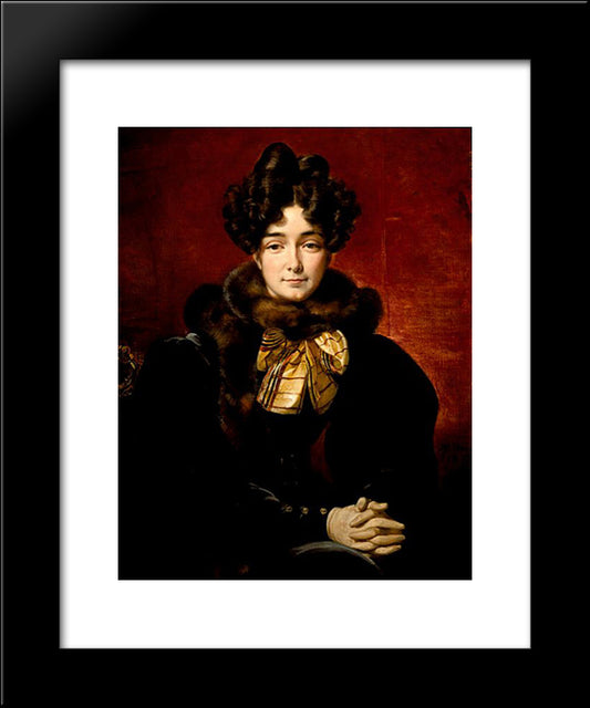 Portrait Of A Lady 20x24 Black Modern Wood Framed Art Print Poster by Vernet, Horace