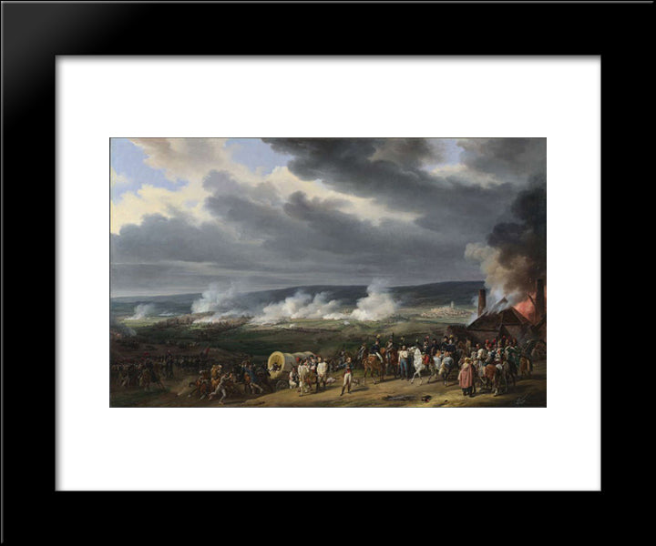 The Battle Of Jemappes 20x24 Black Modern Wood Framed Art Print Poster by Vernet, Horace