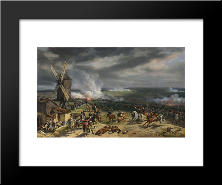 The Battle Of Valmy (September 20Th 1792) 20x24 Black Modern Wood Framed Art Print Poster by Vernet, Horace