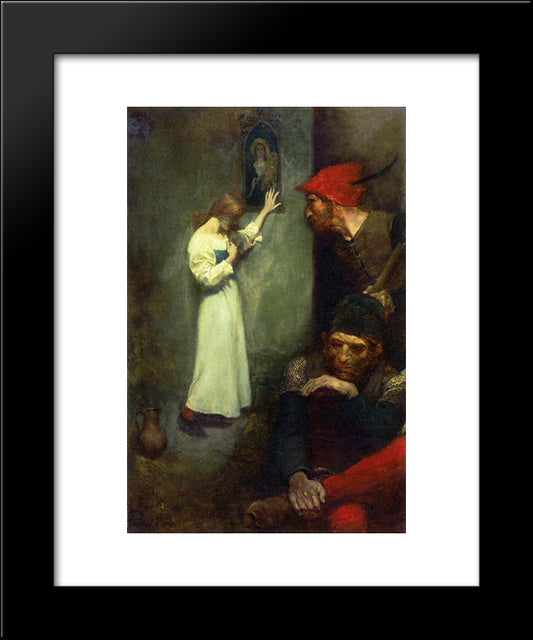 Guarded By Rough English Soldiers 1 20x24 Black Modern Wood Framed Art Print Poster by Pyle, Howard