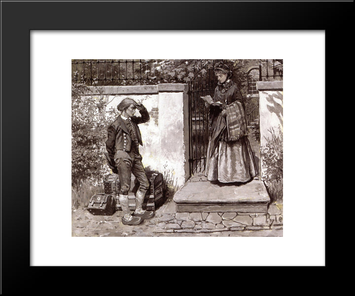 Letter Of Introduction 20x24 Black Modern Wood Framed Art Print Poster by Pyle, Howard