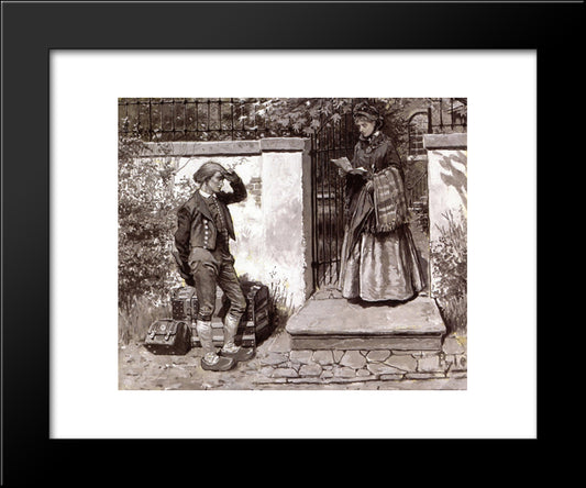 Letter Of Introduction 20x24 Black Modern Wood Framed Art Print Poster by Pyle, Howard