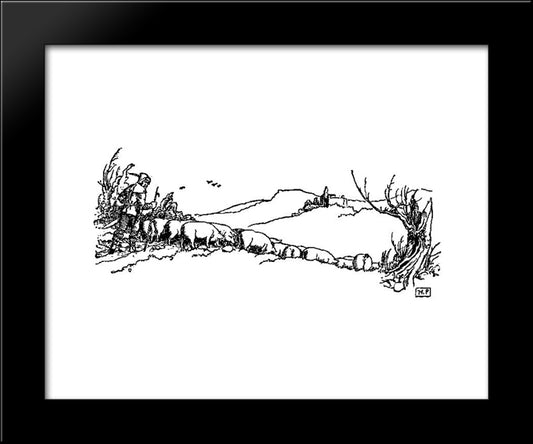 Otto Of The Silver Hand 24 20x24 Black Modern Wood Framed Art Print Poster by Pyle, Howard