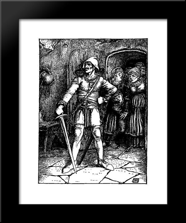 Otto Of The Silver Hand 30 20x24 Black Modern Wood Framed Art Print Poster by Pyle, Howard