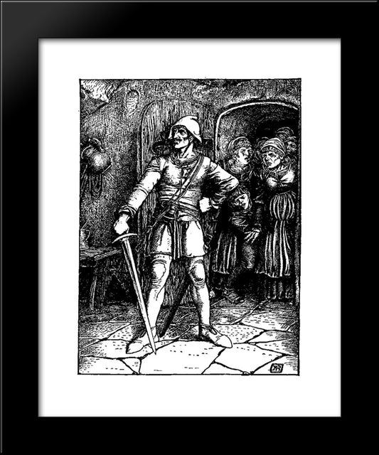 Otto Of The Silver Hand 30 20x24 Black Modern Wood Framed Art Print Poster by Pyle, Howard