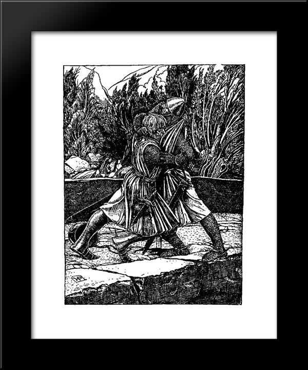 Otto Of The Silver Hand 39 20x24 Black Modern Wood Framed Art Print Poster by Pyle, Howard