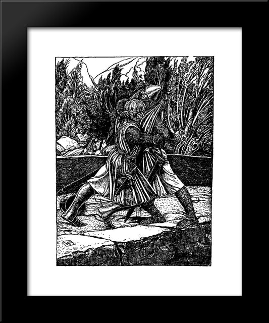 Otto Of The Silver Hand 39 20x24 Black Modern Wood Framed Art Print Poster by Pyle, Howard