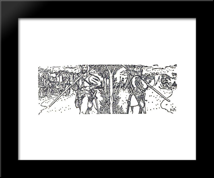 The Merry Adventures Of Robin Hood 10 20x24 Black Modern Wood Framed Art Print Poster by Pyle, Howard