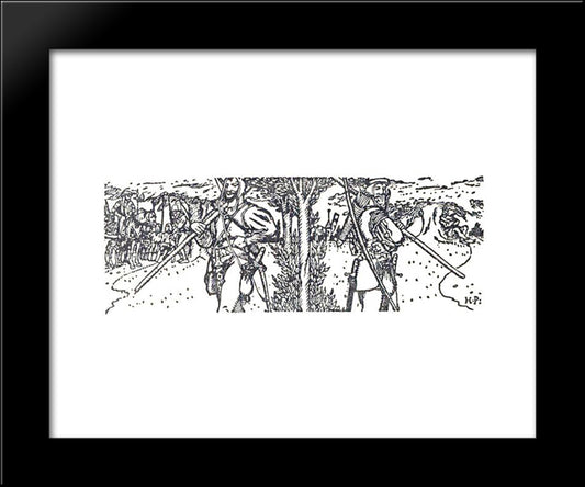 The Merry Adventures Of Robin Hood 10 20x24 Black Modern Wood Framed Art Print Poster by Pyle, Howard