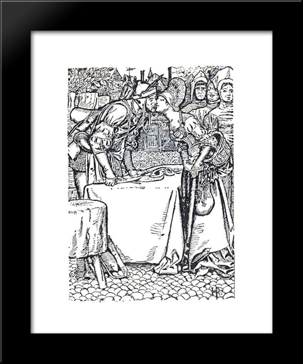 The Merry Adventures Of Robin Hood 12 20x24 Black Modern Wood Framed Art Print Poster by Pyle, Howard