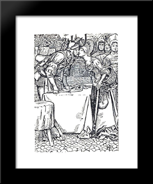 The Merry Adventures Of Robin Hood 12 20x24 Black Modern Wood Framed Art Print Poster by Pyle, Howard