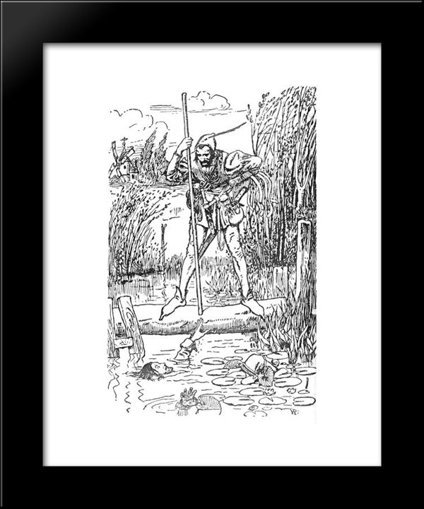 The Merry Adventures Of Robin Hood 4 20x24 Black Modern Wood Framed Art Print Poster by Pyle, Howard