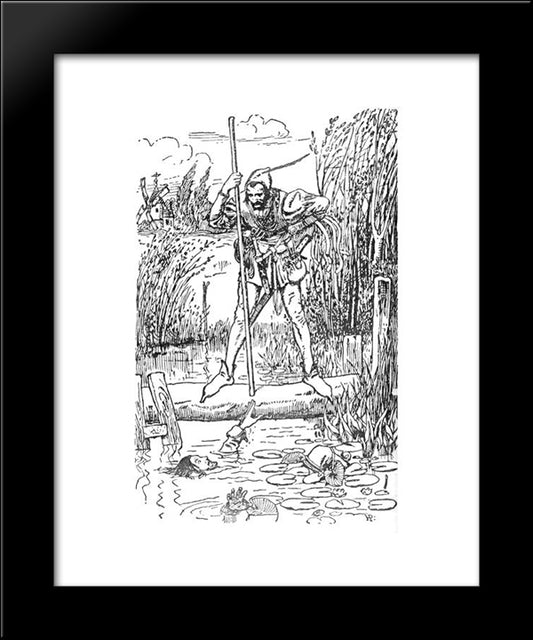 The Merry Adventures Of Robin Hood 4 20x24 Black Modern Wood Framed Art Print Poster by Pyle, Howard