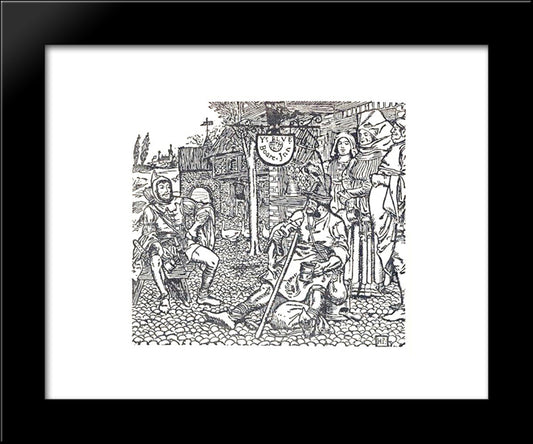 The Merry Adventures Of Robin Hood 7 20x24 Black Modern Wood Framed Art Print Poster by Pyle, Howard