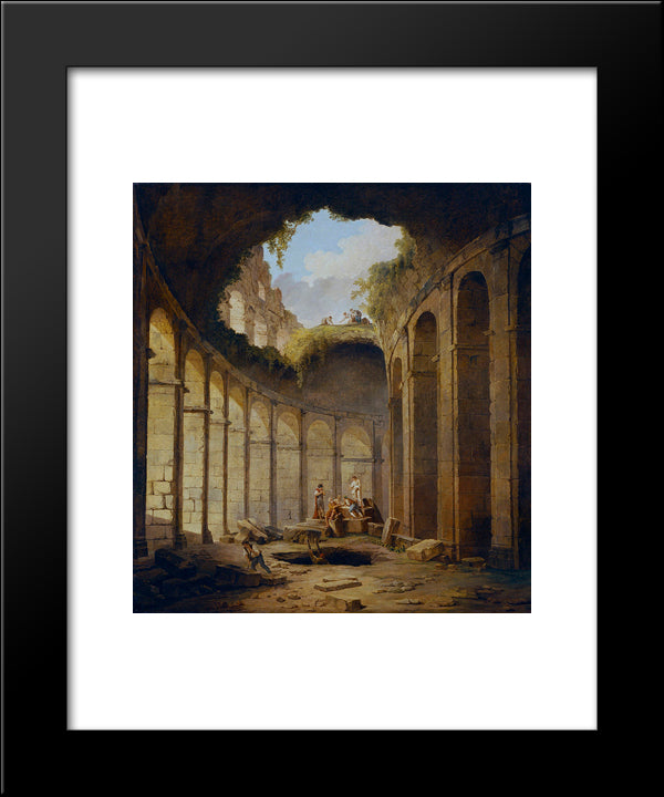 Colosseum, Rome 20x24 Black Modern Wood Framed Art Print Poster by Robert, Hubert