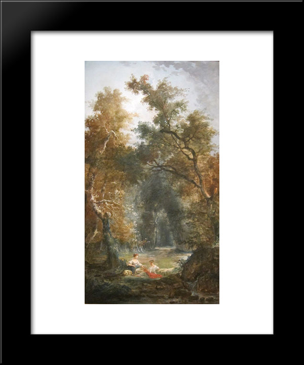 The Glade 20x24 Black Modern Wood Framed Art Print Poster by Robert, Hubert