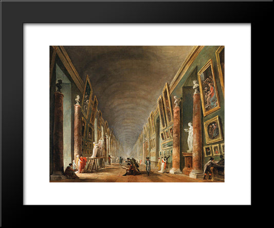 The Grande Galerie 20x24 Black Modern Wood Framed Art Print Poster by Robert, Hubert