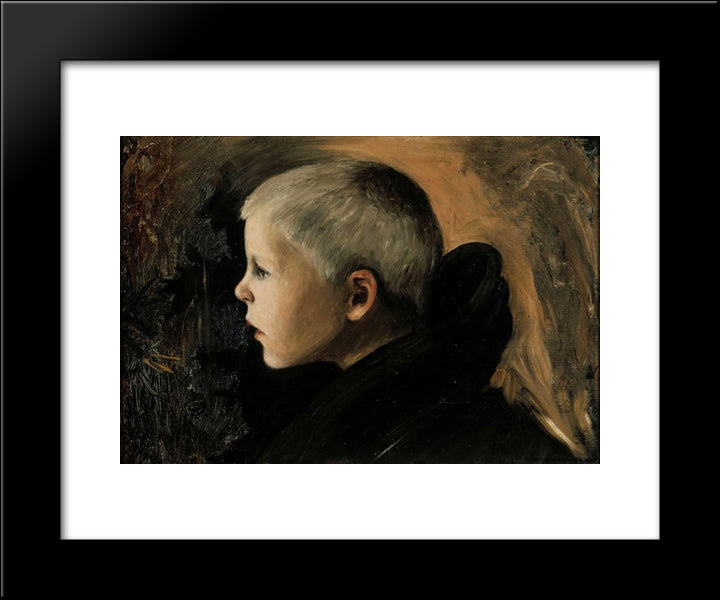 Boy From Sakkijarvi 20x24 Black Modern Wood Framed Art Print Poster by Simberg, Hugo