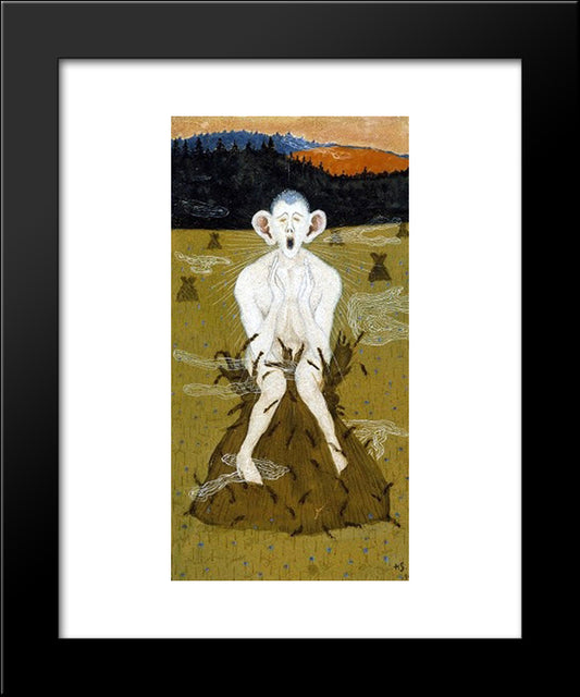 Frost 20x24 Black Modern Wood Framed Art Print Poster by Simberg, Hugo