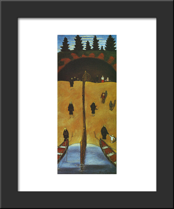 Tuonelan Portilla 20x24 Black Modern Wood Framed Art Print Poster by Simberg, Hugo