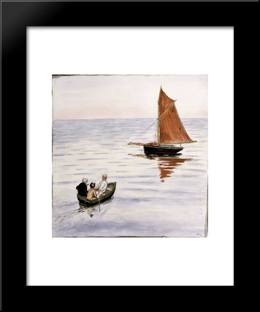 Two Passengers 20x24 Black Modern Wood Framed Art Print Poster by Simberg, Hugo