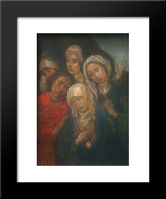 Deposition Diptych (Small Deposition, Right Wing) 20x24 Black Modern Wood Framed Art Print Poster by van der Goes, Hugo