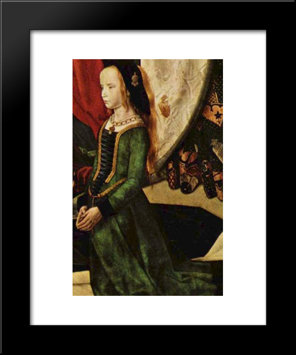 Portinari Triptych (Detail) 20x24 Black Modern Wood Framed Art Print Poster by van der Goes, Hugo