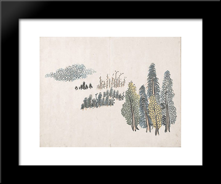 Untitled (A Tree) 20x24 Black Modern Wood Framed Art Print Poster by no Taiga, Ike
